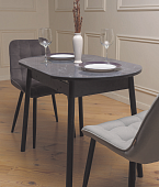 Стол обеденный Кэлли-2 раздвижной (Каспий серый/Черный)