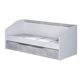 Кровать с ящиком Паскаль (Белый/Цемент светлый)