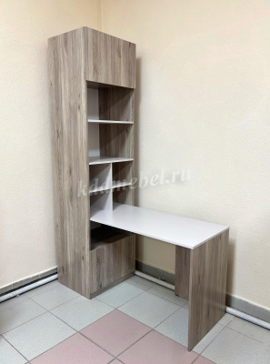 Стол письменный-шкаф Урбан (Дуб смоки/Кашемир) 