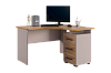 Стол компьютерный угловой Лайт-2 (Кашемир/Дуб крафт золотой)