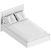 Кровать Вита 1.6 с ортопедическим основанием (Белый лофт//Софт айс)