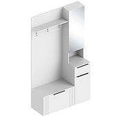 Прихожая Вита правая (Белый лофт/Софт айс)