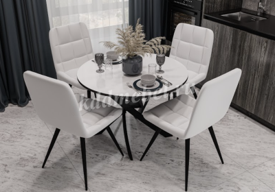 Стол обеденный раскладной Норд-4 (Опора Черный/Столешница Фотопечать S-334)