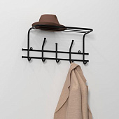 Вешалка с полкой Эра-5 (Черный)
