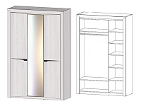 Шкаф Регина 3-х створчатый (Анкор светлый)