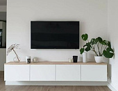 Тумба под ТВ Сити-11 подвесная 1.6 (Дуб сонома/Белый)