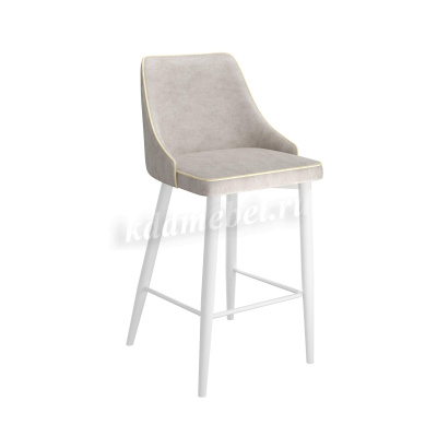 Стул полубарный Ками (Дымчато-кремовый/Белый)