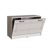 Тумба с мягким сиденьем Апполия 800 (Ясень анкор светлый/Сандал белый)