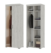 Шкаф Гранд 2-х створчатый комбинированный (Дуб Крафт белый)