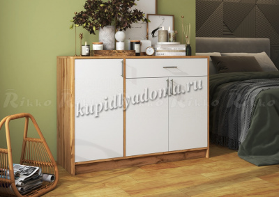 Комод КМ-04 (Дуб вотан/Белый)