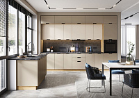 Фальшпанель пенал ПТ 215 Кухня Сахара (Холст Латте)