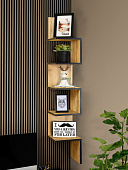 Полка Ель-04 (Дуб вотан/Черный)