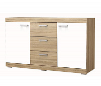 Комод Соната КС-1500 (Дуб сонома/Белый глянец)