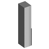 Пенал с полками Вита (Темно-серый лофт/Силк маус серый)