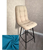 Стул барный Найс велюр (Бирюзовый boska 12/Черный конус)