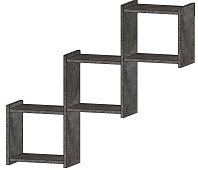 Полка Квадро (Цемент темный)