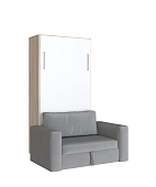 Комплект кровать-шкаф Трансформер 900*2000 (Дуб сонома светлый/Белый)