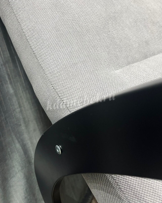 Кресло-качалка Неаполь Модель 1 (Венге-эмаль/Ткань Cветло-серый Verona Light Grey)