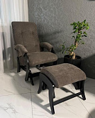 Кресло-маятник Консул Модель 68 (Венге-эмаль/Ткань Коричневый Verona Brown)