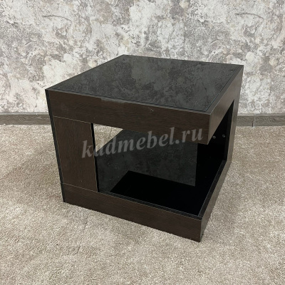 Стол журнальный СЖ-20 (Венге/Черное стекло)