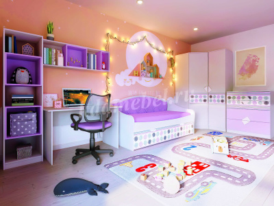 Пенал Рокси (Белый/Ирис)