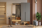 Прихожая К1 Баско (Графит/Дуб крафт золотой)