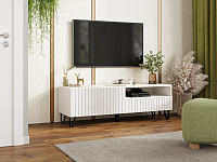 Тумба ТВ Орегон 1400 (Белый/Белый глянец)