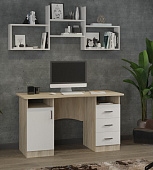 Стол письменный Диксон (Дуб сонома/Белый)