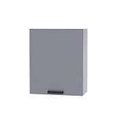 Шкаф верхний с единым фасадом 6В кухня Кампео (Белый/Черная шагрень)