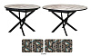 Стол обеденный раскладной Норд-4 (Опора Черный муар/Столешница Фотопечать S-242)