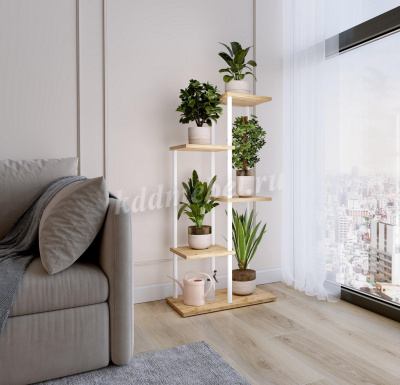 Подставка для цветов Шафран-15Л (Белый)