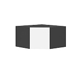 Антресоль угловая Чикаго Вайт (Антрацит/Белый)