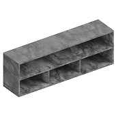 Полка настенная Моника открытая (Айрон рок)