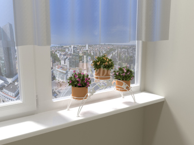 Подставка для цветов Арка-3 (Белый)