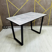 Стол обеденный Нутан-03 2 кат. (Цемент темный/Черный)