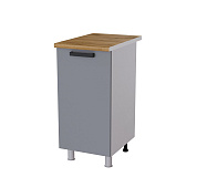 Шкаф нижний 4Р кухня Кампео без столешницы (Белый/Серый)