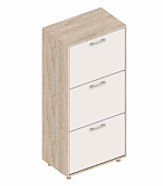 Обувница 3ств. Граф (Дуб баррик/Перламутр)