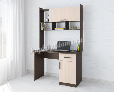Стол компьютерный Квартет-10 (Венге/Дуб молочный)
