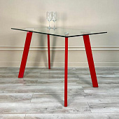Стол обеденный DT-09 110*70 (Прозрачный/Красный)