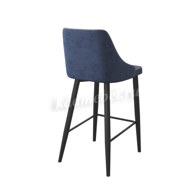 Стул полубарный Ками (Сине-серый/Черный)