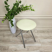 Табурет Сигма (Кремовый/Хром)