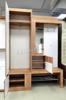 Прихожая Алекс (Дуб крафт золотой/Белое дерево)