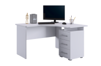 Стол  Лайт 2 угловой Правый Белый с наполнением