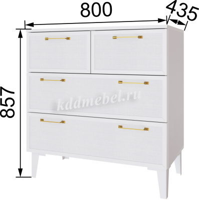 Комод малый Толедо (Графит серый)