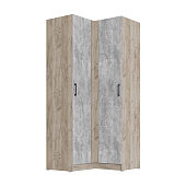 Шкаф угловой Вегас (Дуб крафт серый/Цемент)