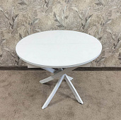 Стол обеденный раздвижной Арчи (Белый/Опоры белые)