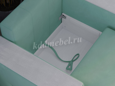 Кресло-кровать Виконт (Мятный/Холст белый)