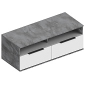 Тумба под ТВ Моника 1200 (Айрон рок/Белый лофт)