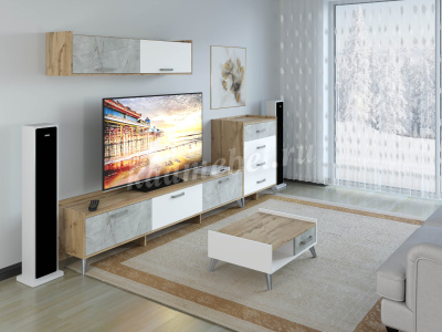 Полка навесная Микс-0.9 (Дуб бунратти/Герион)