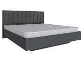 Кровать Мадрид МД-3 1.8 с подъемным механизмом (Графит серый/Волна графит)